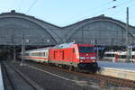 245 026-0 mit der Leer Garnitur  Gera - Weimar  die jedes mal  Leer von Gera über Altenburg nach Leipzig und zurück fährt etwas sinnfrei  hier Leipzig Hbf 28.11.2021