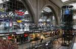 Blick in die Bahnhofsgalerie des Hauptbahnhofes in Leipzig am 17.04.2022