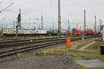 Blick aufs Gleisvorfeld am 02.01.2024 in Leipzig Hbf.