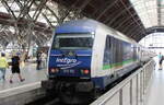 IntEgro 223 152 (92 80 1223 152-0 D-PRESS) mit dem RE 74182 nach Chemnitz Hbf, am 11.05.2024 in Leipzig Hbf.