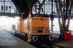 Die 105 021 am 20.05.1989 als Rangierlok im Hbf. Leipzig.