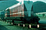 Im Zusammenahng mit der Ausstellung  Erste deutsche Fernbahn  stand am 21.05.1989 die ehemalige TSD T 435 0554 als Werklok 001 des VEB Zementwerke Karsdorf vor der Halle des Hbf. Leipzig.