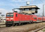 143 591-6 bei der Einfahrt Leipzig Hbf, 1995