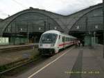 Die Steuerwagen der IC stehen in Leipzig Hbf grundstzlich vor der Bahnhofshalle.