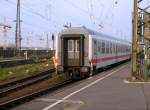 Eine IC-Wagengarnitur wird am 08.11.08 in den Leipziger Hbf geschoben.