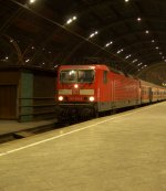 143 856-3 im HBF Leipzig mit einem RE nach Erfurt 08.02.2010