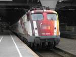 110 329-0 steht mit dem IC 1848  Kyffhuser  ber Nordhausen nach Frankfurt(Main)am 05.04.10 in Leipzig.