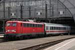 Da der Steuerwagen von IC 2036 (Leipzig Hbf - Norddeich Mole) defekt war, wurde dieser abgekuppelt und durch 110 236-7 ersetzt.