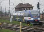 Hier VT0011 als MRB nach Wruzen, bei der Ausfahrt am 14.5.2010 aus Leipzig Hbf.