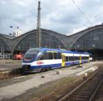 MRB VT 0011 fhrt aus dem HBF Leipzig nach Delitzsch 21.06.2010