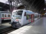 MRB Regio-Shuttle im Hauptbahnhof von Leipzig kurz vor der Rckfahrt nach Borna (b.