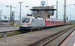 182 004 erreicht am 21.08.11 mit einem RE aus Cottbus den Leipziger Hbf.