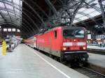 Lok 143 319 im Leipziger Hbf mit RE17856 nach Flughafen Leipzig/Halle am 13.05.06