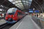 442 117 (3Teilig)& 442 812 (5Teilig) im Hbf Leipzig als RB50 Leipzig - Dresden 07.10.2012