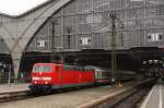 181 218-9 mit dem IC 1958 nach Frankfurt in Leipzig Hbf.