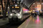 1442 608 und ein weiterer 1442 stehen in Leipzig Hbf und warten auf die Abfahrt mit dem RE5 (RE 26028) nach Halle (Saale) Hbf bereit.