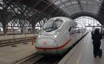 407 015 hat am 07.04.14 den Leipziger Hbf erreicht. Am Nachmittag machte er sich auf zu einer Sonderfahrt von Leipzig nach Dresden.