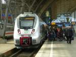 1442 632 steht hier mit einem RE nach Falkenberg(Elster) in Leipzig Hbf.