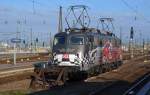 Vor der Halle des Leipziger Hauptbahnhofes sonnte sich am 28.12.14 115 509.