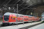 Doppelstocksteuerwagen DABbuzfa Voraus gehts gleich als RB Annaburg über Dessau im Leipzig Hbf los 28.05.2015