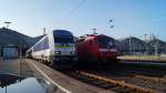 223 055-5 der MRB mit dem RE 6 Leipzig - Chemnitz bei Ausfahrt Leipzig Hbf 29.12.2015