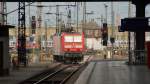 Ein Blick in Richtung 143 205-3 die gerade aus dem Leipzig Hbf rollt 11.02.2016