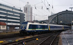 223 152 verlässt mit ihrer MRB nach Chemnitz am Morgen des 19.03.16 den Leipziger Hbf Richtung Chemnitz.