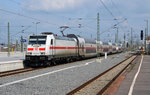 146 555 erreicht mit dem IC 2035 aus Norddeich am 09.04.16 den Leipziger Hbf.