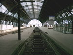 Leipzig Hbf Westseite im Umbau  City-Tunnel  Gleis 1 - 8, Jetzt ist hier der Eingang zur Haltestelle City-Tunnel Leipzig Hbf (tief)  21.06.2005