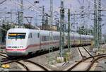 Nachschuss auf 401 570-7 als ICE 692 (Linie 11) von München Hbf nach Berlin Gesundbrunnen, der Leipzig Hbf auf Gleis 11 verlässt.