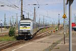 MRB 223 054 erreicht mit ihrem RE6 aus Chemnitz Hbf kommend den Leipziger Hbf.