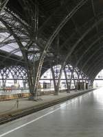 Die filigrane Hallenkonstruktion des Leipziger Hauptbahnhof, 05.07.09