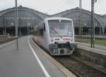 Hier VT015 als MRB20 nach Geithain, dieser Triebzug stand am 14.5.2010 in Leipzig Hbf.