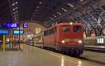 Das IC-Zugpaar 2238/2239 wird momentan planmäßig mit einer Lok der BR 113/115 gefahren. Am Morgen des 20.12.13 steht 115 205 mit dem IC 2238 in Leipzig zur Abfahrt bereit.