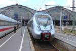 Am 02.07.2014 steht in Leipzig Hbf, auf Gleis 10a, die 1442 106 und wartet auf neue Aufgaben.