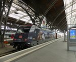 Bahn-BKK 101 004 am 04.09.2016 auf dem Leipziger Hauptbahnhof.