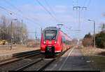 442 709 (Bombardier Talent 2) von DB Regio Südost als RE 18390 (RE10) von Cottbus nach Leipzig Hbf durchfährt den Bahnhof Leipzig-Thekla auf der Bahnstrecke Leipzig–Eilenburg (KBS 215). [24.3.2018 | 14:52 Uhr]
