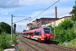 442 313 verlässt soeben Leipzig Sellerhausen in Richtung Leipzig Hbf.