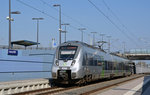 1442 119 wartet am 09.04.16 im Haltepunkt Leipzig MDR auf die Abfahrt nach Leipzig-Stötteritz im Haltepunkt MDR.