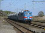 Der Kreidezug von Klementelvitz kam,am 06.Mai 2013,mit der SRI 151 170,durch Lietzow.