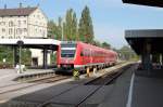 Diesel Regio 612 086 nach Augsburg Hbf.am 17.09.12 in Lindau Hbf.