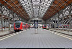 DBpbzfa  Travemünde  mit Schublok 112 156-5 von DB Regio Schleswig-Holstein (DB Regio Nord) als RE 21413 (RE8) nach Hamburg Hbf trifft auf 648 338-1 (Alstom Coradia LINT 41) desselben EVU als RE