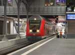 Doppelstockzug abfahrbereit in Lbeck Hbf.