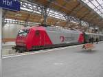 145-CL 001 der arcelor hat sich am 20.12.08 an den Leerzug des SDZ 39246 aus Cottbus gesetzt und wird ihn gleich in die Abstellgruppe ziehen.