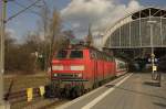 Auf der Fahrt von Puttgarden als Ersatz IC hält 218386 mit dem IC um
13.48 Uhr im Bahnhof Lübeck.