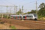 1442 170 (Bombardier Talent 2) von DB Regio Südost als RB 16190 (RB51) von Falkenberg(Elster) erreicht ihren Endbahnhof Lutherstadt Wittenberg Hbf auf Gleis 2.