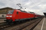 146 024 drückt am 1.8.2016 den RE20 (RE17665) aus Uelzen in den Magdeburger Hauptbahnhof, welcher auch gleichzeitig das Ziel der Fahrt war.