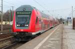 Die RB31 (Burg b. Magdeburg - Braunschweig Hbf) bei der Einfahrt in Magdeburg Hbf. Schublok ist die 112 139-1  Otto hat Kraft. 17.03.2013