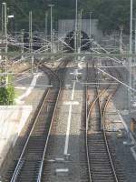 Die sdliche Ausfahrt der Hauptbahnhofes Mainz durch den Kupferberg.