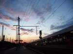 Sonnenuntergang ber dem Mannheimer HBF.